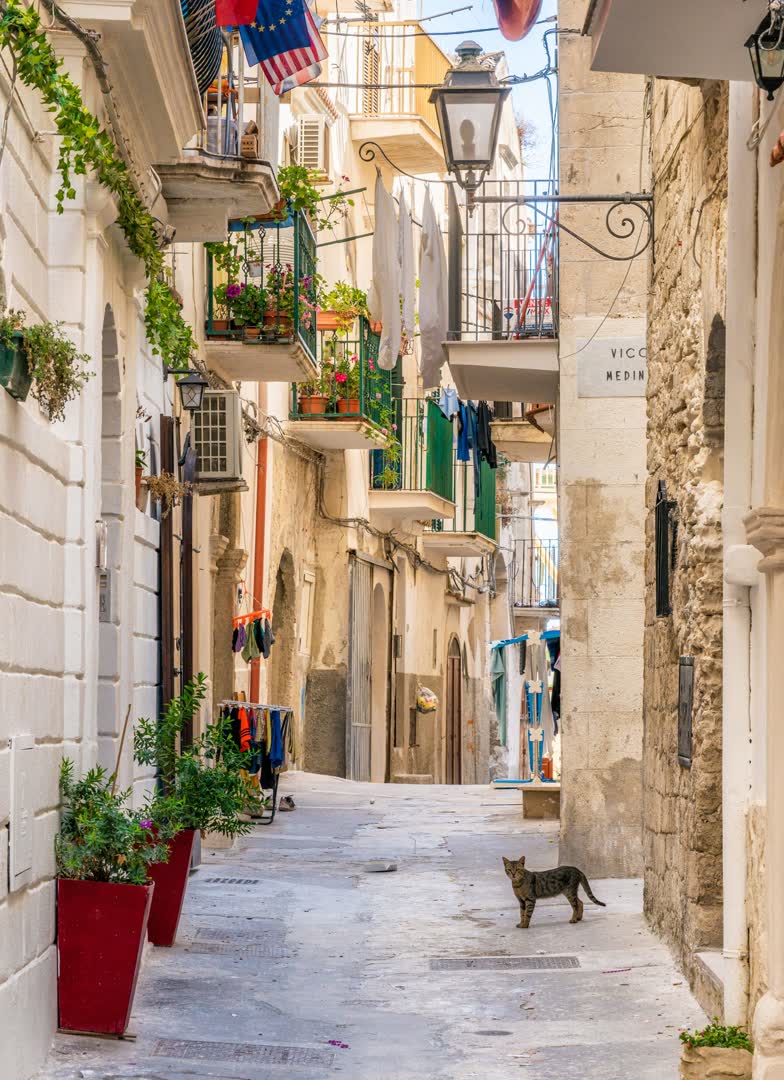 JVO Voyage, votre agence de voyages en groupe par excellence, organise des excursions en Italie. Vue d'une rue de la ville Bari dans les Pouilles.